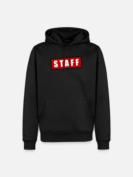 staff - Sweat à capuche Premium bio Homme - noir