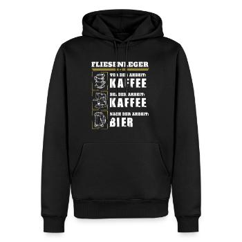 My daily routine as a tiler - Men’s Premium Organic Hoodie - black - Front - Nico (187cm)