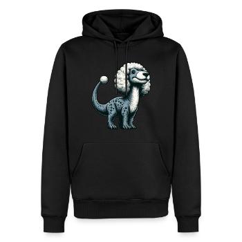 Bizarre Dino-Trex-Poodle-Fusion Mythical Creatures - Men’s Premium Organic Hoodie - black - Front - Nico (187cm)