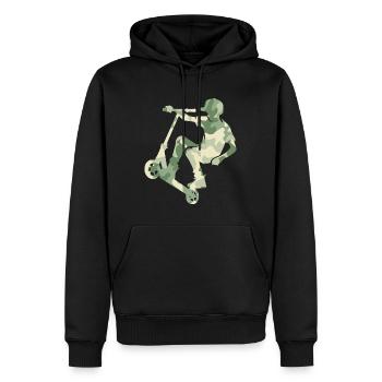 Camouflage Rider Trottinette Adolescent - Sweat à capuche Premium bio Homme - noir - Devant - Nico (187cm)