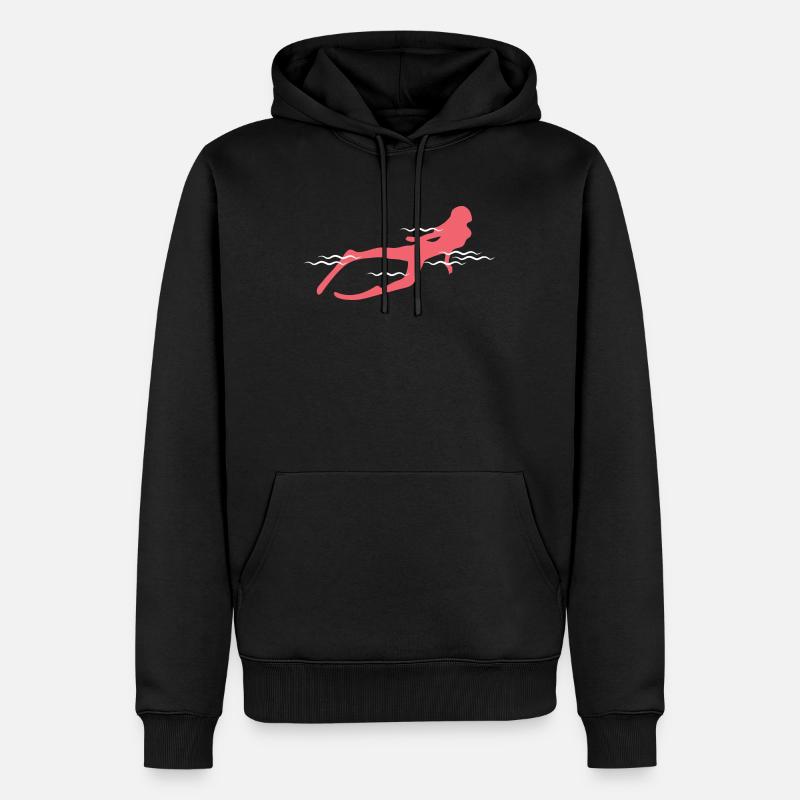 Tauchen - Männer Premium Bio Hoodie - Schwarz