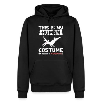 Costume De Ptérodactyle Drôle Costume D'Halloween - Sweat à capuche Premium bio Homme - noir - Devant - Nico (187cm)