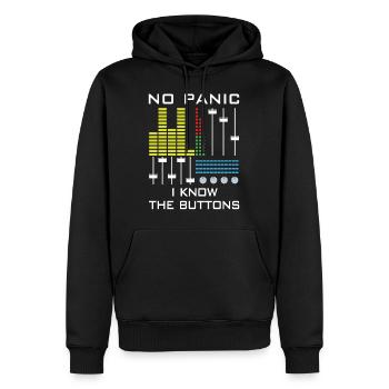 Deejay DJ Regler Mixer Mischpult Turntable Buttons - Männer Premium Bio Hoodie - Schwarz - Vorne - Nico (187cm)