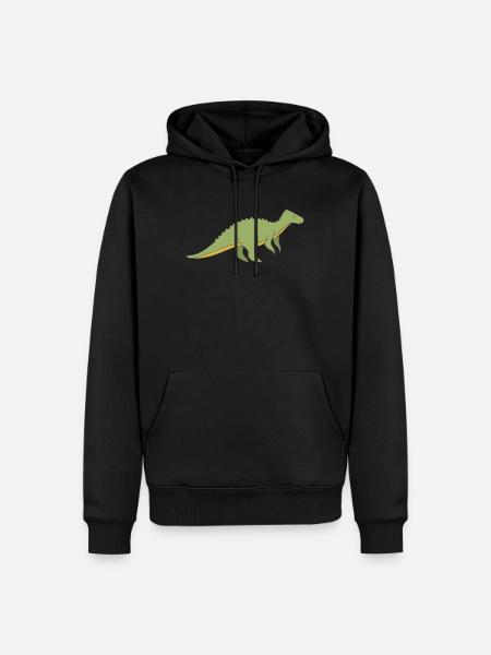 Dinosaurier - Männer Premium Bio Hoodie - Schwarz