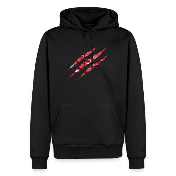 Turquie drapeau lune star pays ismir côté maison - Sweat à capuche Premium bio Homme - noir - Devant - Nico (187cm)