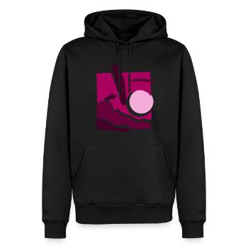 Parapente papier découpé parapente rose - Sweat à capuche Premium bio Homme - noir - Devant - Nico (187cm)