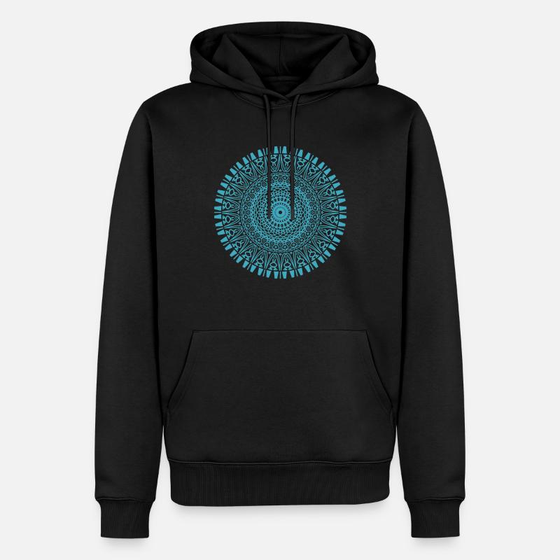 Mandala Mantra Hindouisme Bouddhisme - Sweat à capuche Premium bio Homme - noir