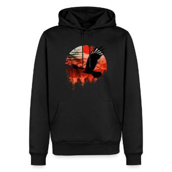 Red Milan Bird Bird of Prey - Men’s Premium Organic Hoodie - black - Front - Nico (187cm)