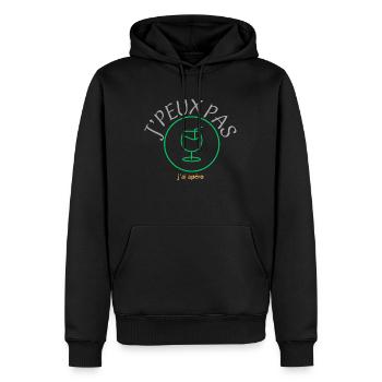 J'peux pas j'ai apéro - Sweat à capuche Premium bio Homme - noir - Devant - Nico (187cm)