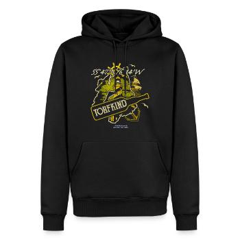 Islay Malt Whisky Spruch Torfkind - Männer Premium Bio Hoodie - Schwarz - Vorne - Nico (187cm)