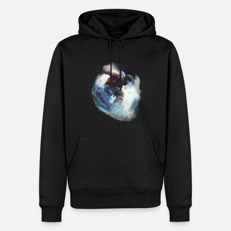 Snowboarder 11 - Männer Premium Bio Hoodie - Schwarz