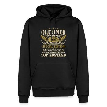 Oldtimer Baujahr 1959 Jahrgang Geburtstag Geschenk - Männer Premium Bio Hoodie - Schwarz - Vorne - Nico (187cm)