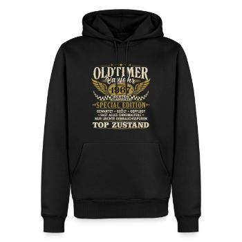 Oldtimer Baujahr 1967 Jahrgang Geburtstag Geschenk - Männer Premium Bio Hoodie - Schwarz - Vorne - Nico (187cm)