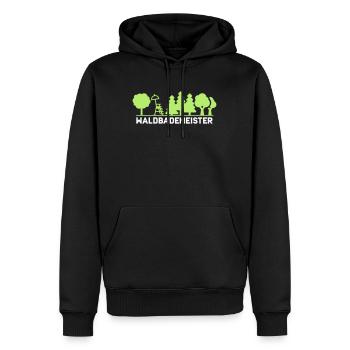 Waldbademeister fürs Waldbaden und Waldbad - Männer Premium Bio Hoodie - Schwarz - Vorne - Nico (187cm)