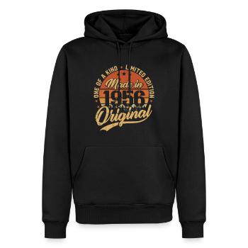 1956 Vintage Born Retro Vintage Geburtstagsgeschenk - Männer Premium Bio Hoodie - Schwarz - Vorne - Nico (187cm)