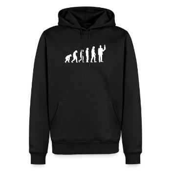 Rabbit - Men’s Premium Organic Hoodie - black - Front - Nico (187cm)
