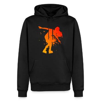 Rollerskate Rollschuh Herren Rollerskaten - Männer Premium Bio Hoodie - Schwarz - Vorne - Nico (187cm)