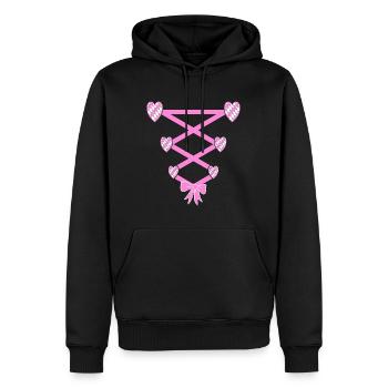 Volksfest Dirndl Ersatz - Männer Premium Bio Hoodie - Schwarz - Vorne - Nico (187cm)