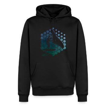 Hydroptère Femmes Hommes wingfoil wingsurf wingsurfe - Sweat à capuche Premium bio Homme - noir - Devant - Nico (187cm)
