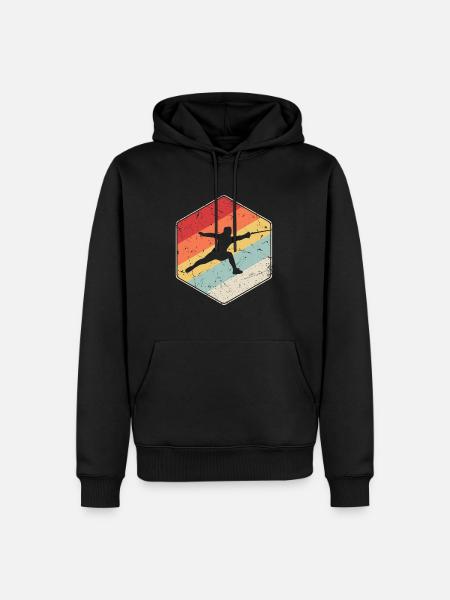 Fencing Fencing Fencing Retro - Men’s Premium Organic Hoodie - black