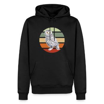 EuleEule Uhu Tier Waldtier Steinkauz Schleiereulen - Männer Premium Bio Hoodie - Schwarz - Vorne - Nico (187cm)