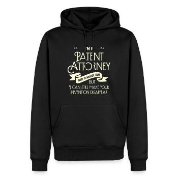 I’m A Patent Attorney Not A Magician Humorous - Men’s Premium Organic Hoodie - black - Front - Nico (187cm)