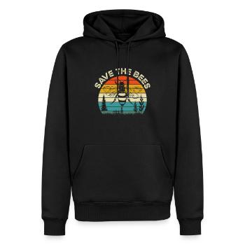 Save The Bees, Save The Bees Shirt, Bienenliebhaber - Männer Premium Bio Hoodie - Schwarz - Vorne - Nico (187cm)