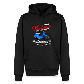 Mobylette Mokick Mobylette Simson Schwalbe Culte - Sweat à capuche Premium bio Homme - noir - Devant - Nico (187cm)
