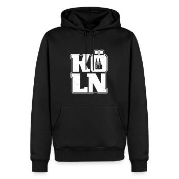 Carnaval de Cologne Souvenir Graphique Carnaval de Cologne - Sweat à capuche Premium bio Homme - noir - Devant - Nico (187cm)