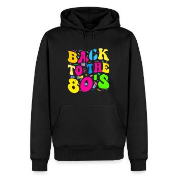 Zurück zu den 80er Jahren Kostümparty Retro - Männer Premium Bio Hoodie - Schwarz - Vorne - Nico (187cm)