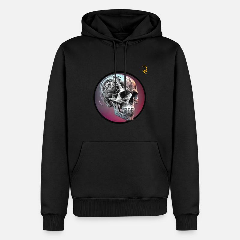SCHÄDEL - Männer Premium Bio Hoodie - Schwarz