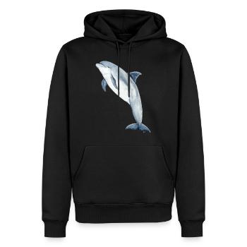 Großer Tümmler - Tümmler - Grand Dauphins - Männer Premium Bio Hoodie - Schwarz - Vorne - Nico (187cm)