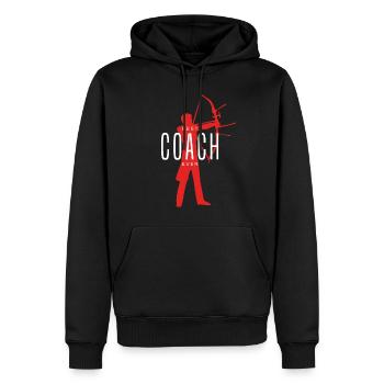 Meilleur archer entraîneur tir à l’arc Sport Mentor Idée de cadeau - Sweat à capuche Premium bio Homme - noir - Devant - Nico (187cm)
