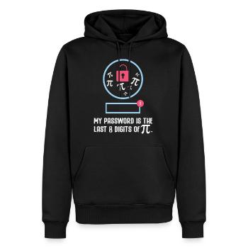 Math Teacher My Password is the Last 8 Digits of - Männer Premium Bio Hoodie - Schwarz - Vorne - Nico (187cm)