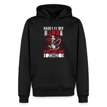 Shisha Doppelapfel Hookah Rauchen Tabak Vape Kohle - Männer Premium Bio Hoodie - Schwarz - Vorne - Nico (187cm)
