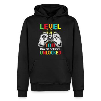100 Days Of School Unlocked Video Game Student - Männer Premium Bio Hoodie - Schwarz - Vorne - Nico (187cm)