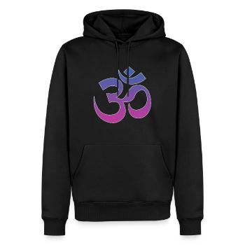 Om Yoga Namaste - Männer Premium Bio Hoodie - Schwarz - Vorne - Nico (187cm)