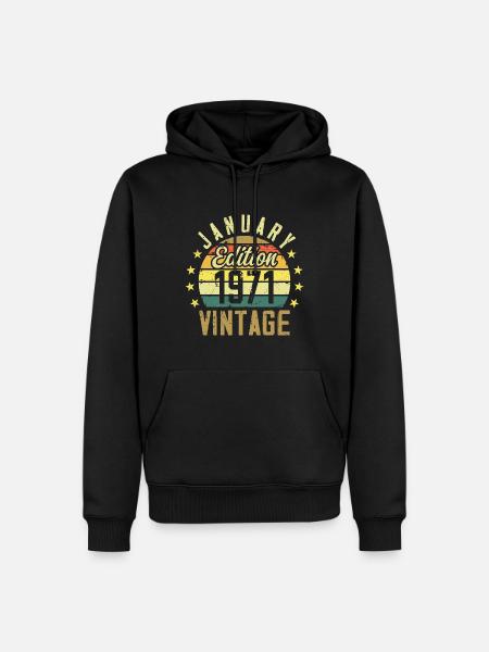 Légendes Sont Nés En Janvier 1971 - Janvier 1971 - Sweat à capuche Premium bio Homme - noir