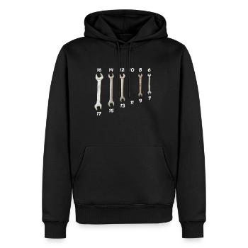 Immer verloren - Männer Premium Bio Hoodie - Schwarz - Vorne - Nico (187cm)
