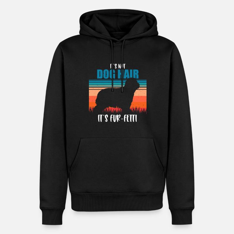 Bearded Collie - Männer Premium Bio Hoodie - Schwarz