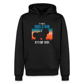 Bichon Frise - Sweat à capuche Premium bio Homme - noir - Devant - Nico (187cm)