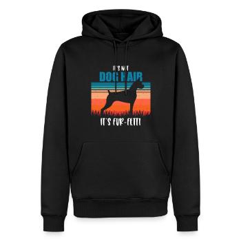 Chien boxeur - Sweat à capuche Premium bio Homme - noir - Devant - Nico (187cm)