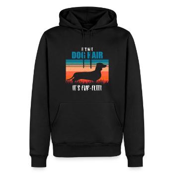 Teckel - Sweat à capuche Premium bio Homme - noir - Devant - Nico (187cm)