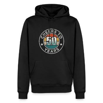 Prost auf 50 Jahre 50. Geburtstag - Männer Premium Bio Hoodie - Schwarz - Vorne - Nico (187cm)