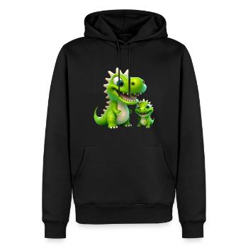 Dinosaur Baby Tyrannosaurus Two Dino T-Rex - Men’s Premium Organic Hoodie - black - Front - Nico (187cm)