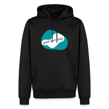 vêtements et accessoires - Sweat à capuche Premium bio Homme - noir - Devant - Nico (187cm)