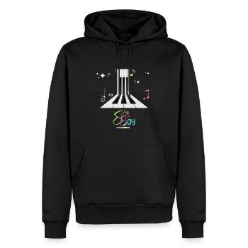 Piano Day - 28.3.2024 88th day - Men’s Premium Organic Hoodie - black - Front - Nico (187cm)