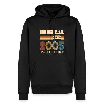 20th Birthday Original 2005 20 Years Old Gift - Men’s Premium Organic Hoodie - black - Front - Nico (187cm)