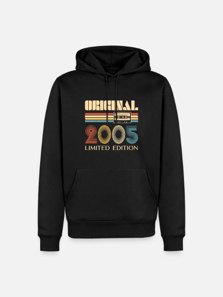 20. Geburtstag 20 Jahre Original 2005 - Männer Premium Bio Hoodie - Schwarz