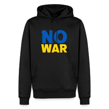 Pas de guerre Paix Mondiale Ukraine - Sweat à capuche Premium bio Homme - noir - Devant - Nico (187cm)